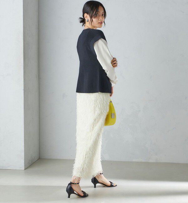 SHIPS for women「〈手洗い可能〉ギマ コットン Aライン シルエット ベスト」|ベスト・ジレ|