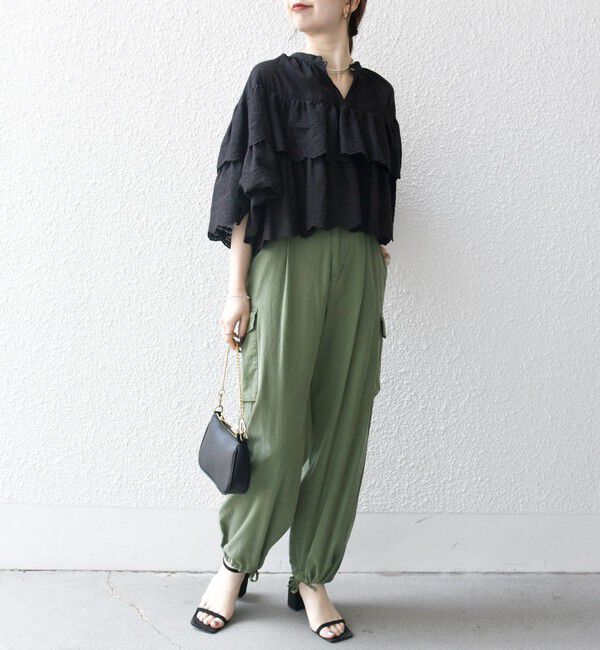 SHIPS any「bon_meur:〈洗濯機可能〉レース ティアード ボリューム ブラウス」|シャツ・ブラウス|