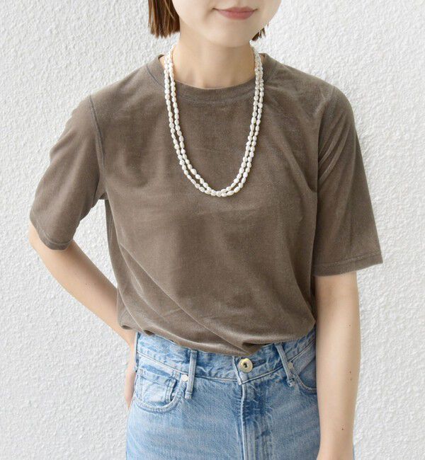 SHIPS for women「〈手洗い可能〉シアー ショートスリーブ プルオーバー」|Tシャツ・カットソー|ダークグレー