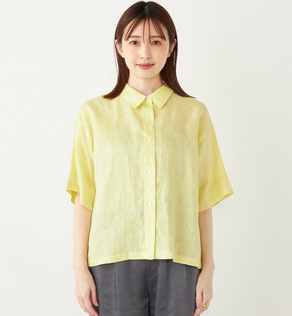 SHIPS Colors 「SHIPS Colors: 〈手洗い可能〉リネン ボクシー シャツ2◇」|シャツ・ブラウス|