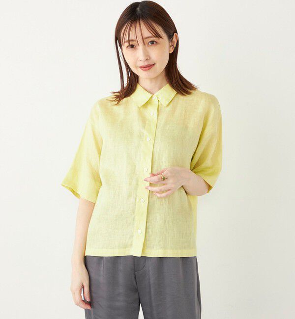 SHIPS Colors 「SHIPS Colors: 〈手洗い可能〉リネン ボクシー シャツ2◇」|シャツ・ブラウス|