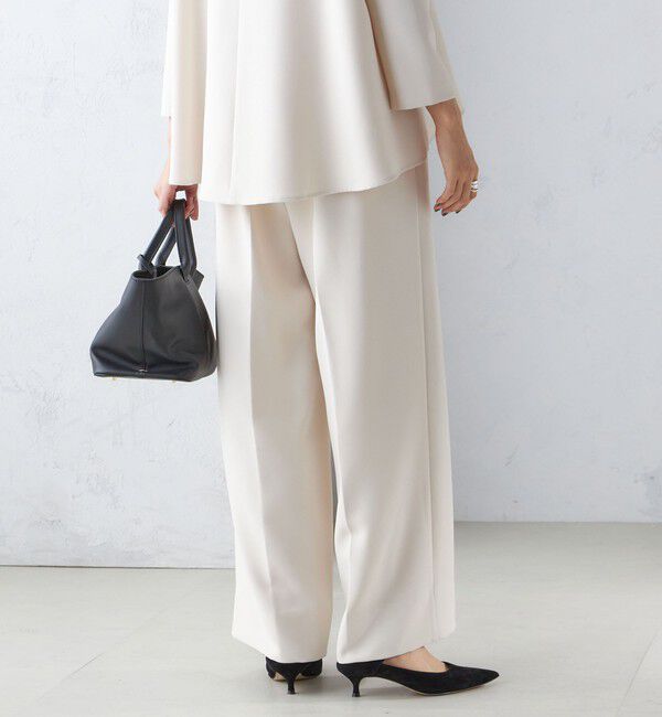 SHIPS for women「troisiemeCHACO:ワイド パンツ（セレモニー対応可）」|スラックス|