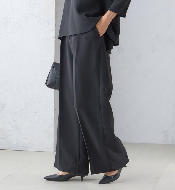SHIPS for women「troisiemeCHACO:ワイド パンツ（セレモニー対応可）」|スラックス|