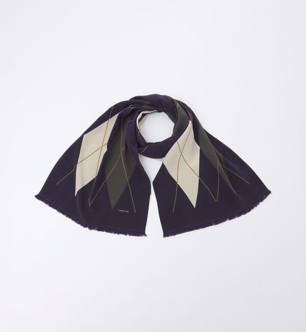 SHIPS「【SHIPS別注】FratelliLuigi: アーガイル チェック ストール」|ストール|ネイビー