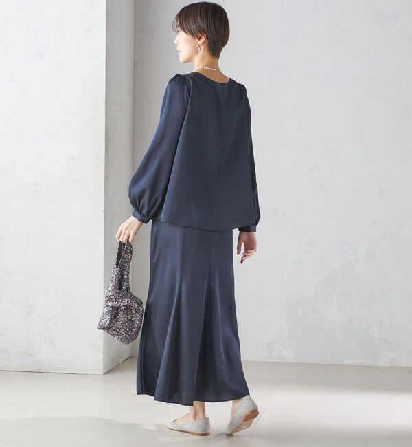 SHIPS for women「【SHIPS別注】troisiemeCHACO:〈手洗い可能〉サテン リボン ブラウス（セレモニー対応可）」|シャツ・ブラウス|