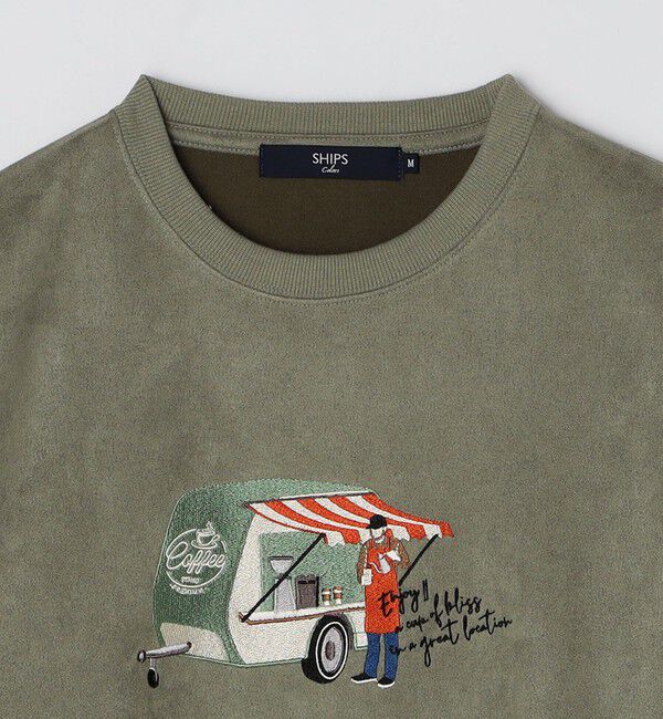 SHIPS Colors 「SHIPS Colors:フェイクスエード (ポリエステル) エンブロイダリー スウェット」|スウェット・ジャージ|