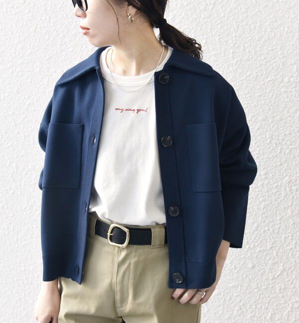 SHIPS any「SHIPS any:〈手洗い可能〉コンパクト ニット ジャケット カーディガン」|カーディガン|