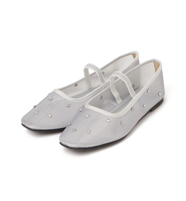 SHIPS any「【SHIPS any別注】eblouna: メッシュ クリアドット フラット シューズ」|パンプス|