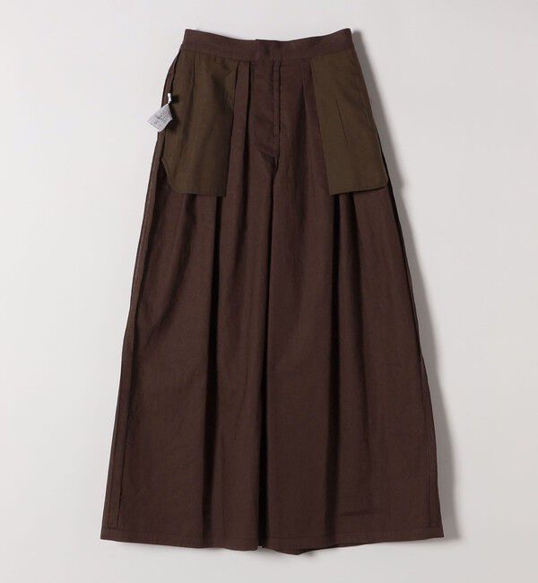 SHIPS any「SHIPS any:〈洗濯機可能〉リネン ミックス タック フレア ワイド パンツ」|その他|