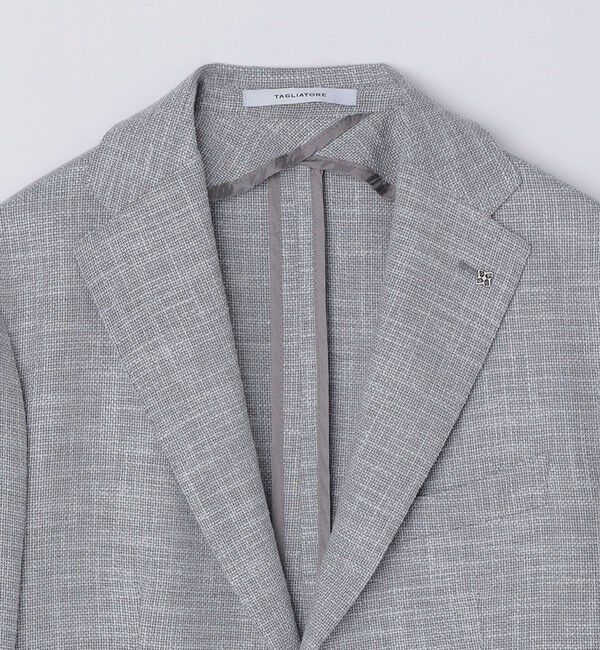 SHIPS「TAGLIATORE: メランジ グレー ホップサック ジャケット」|テーラードジャケット|