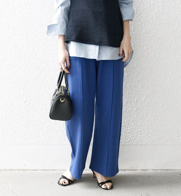 SHIPS any「SHIPS any:〈洗濯機可能〉インレイ ピンタック ストレッチ イージー パンツ」|その他|