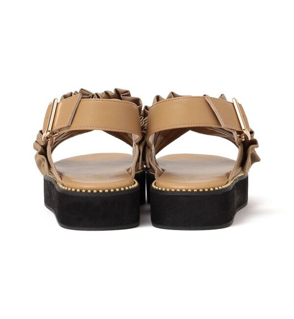 SHIPS for women「【WEB限定】クロス フリル プラット フォーム サンダル」|サンダル|