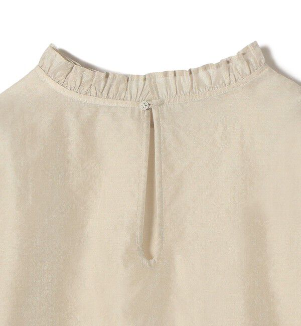 SHIPS for women「〈手洗い可能〉シルク混 シャイニー フリル スリーブ ブラウス」|シャツ・ブラウス|