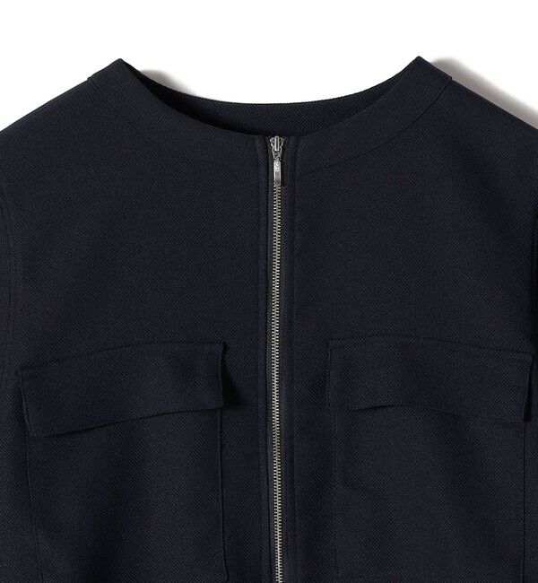 SHIPS Colors 「SHIPS Colors:〈手洗い可能〉メッシュ ノーカラー ジップ ブルゾン◇」|ブルゾン・スタジャン|