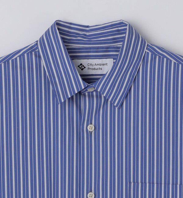 SHIPS「City Ambient Products: レギュラーカラー ブロード ストライプ シャツ」|シャツ・ブラウス|