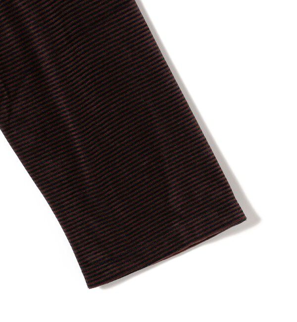 SHIPS for women「〈手洗い可能〉コットン ポリエステル ベロア ワイド スリーブ ボーダー」|Tシャツ・カットソー|