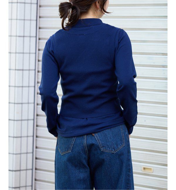 OUTDOOR PRODUCTS Usual Things「ニットシャツニットビスチェ2点SET」|ニット・セーター|