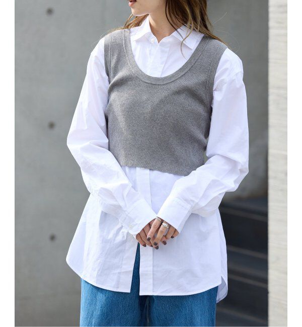 OUTDOOR PRODUCTS Usual Things「ニットシャツニットビスチェ2点SET」|ニット・セーター|