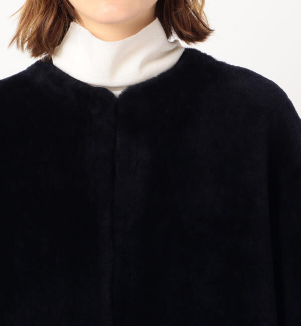 TOMORROWLAND collection「メリノムートン ノーカラーコート」|ノーカラーコート|