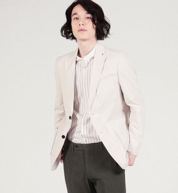 TOMORROWLAND MENS「コットンタイプライター シングル2Bテーラードジャケット BORGHI」|テーラードジャケット|