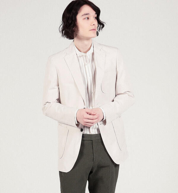 TOMORROWLAND MENS「コットンタイプライター シングル2Bテーラードジャケット BORGHI」|テーラードジャケット|