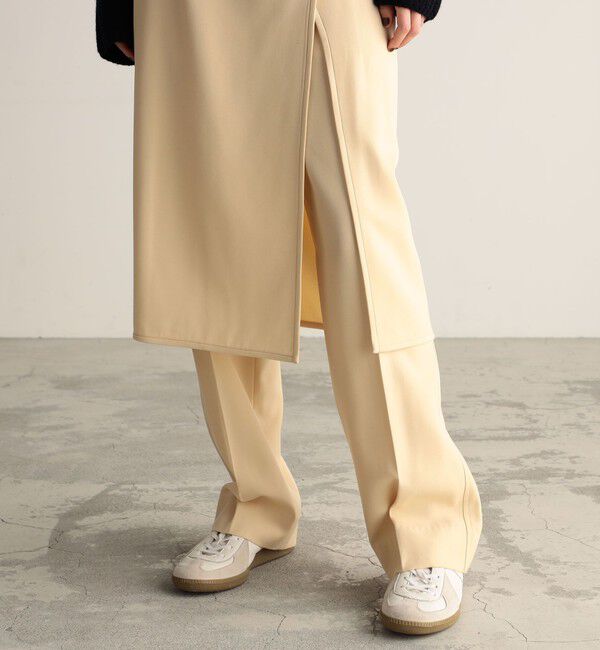 BACCA「ウールレーヨンツイル オーバースカート」|スカート|