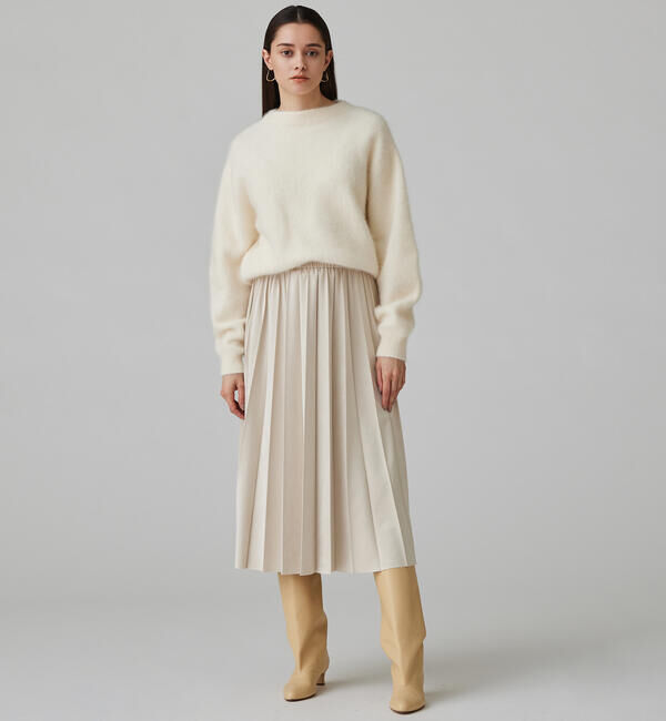 Ballsey「ライトスエード プリーツミディスカート」|スカート|