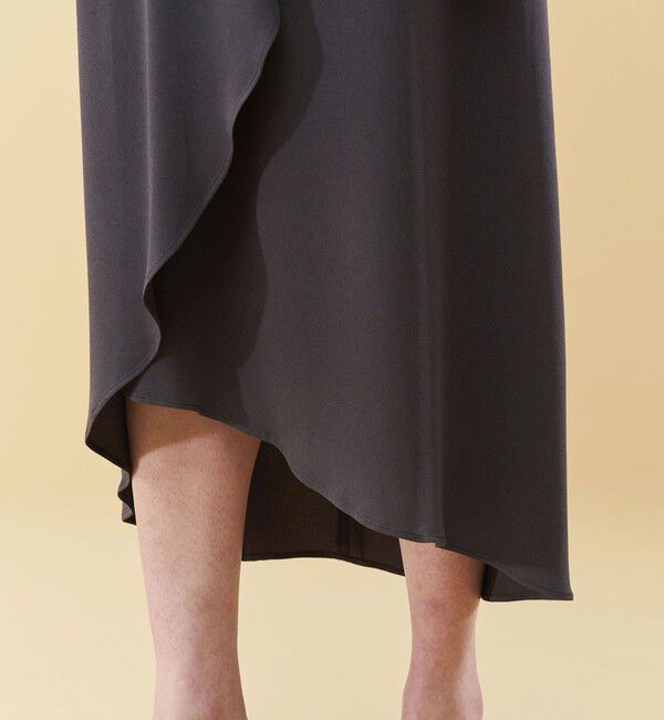 DES PRES「ジャージーライクジョーゼット ラップロングスカート」|スカート|
