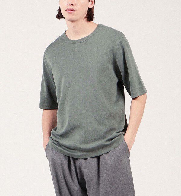 TOMORROWLAND MENS「TOMORROWLAND TRICOT シーアイランドコットン クルーネックプルオーバー」|ニット・セーター|