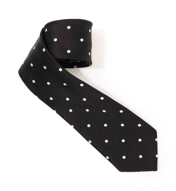 TOMORROWLAND GOODS「TOMORROWLAND コットンシルク ドットネクタイ」|ネクタイ・蝶ネクタイ|19 ブラック