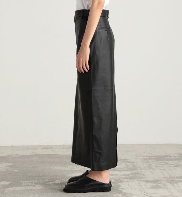 Edition「ラムレザーIラインロングスカート」|スカート|