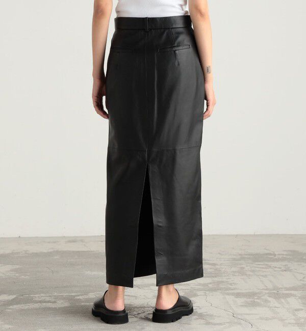 Edition「ラムレザーIラインロングスカート」|スカート|