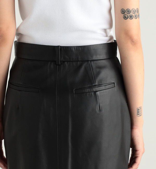 Edition「ラムレザーIラインロングスカート」|スカート|