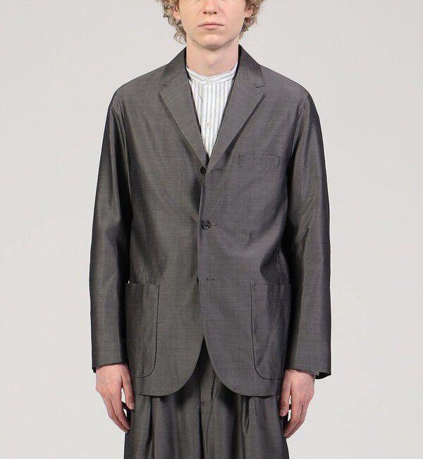 TOMORROWLAND MENS「ウールシルク シングルブレステッド3Bジャケット」|テーラードジャケット|