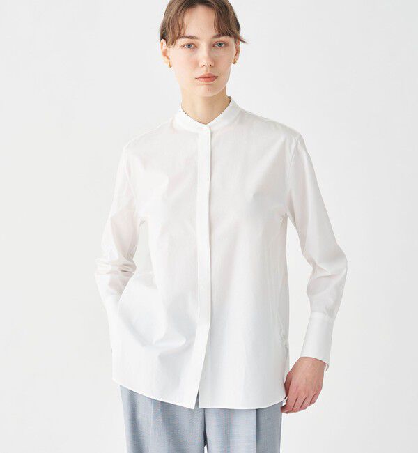 TOMORROWLAND collection「コンパクトブロード シフォンボウタイブラウス」|シャツ・ブラウス|