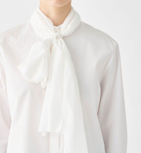 TOMORROWLAND collection「コンパクトブロード シフォンボウタイブラウス」|シャツ・ブラウス|