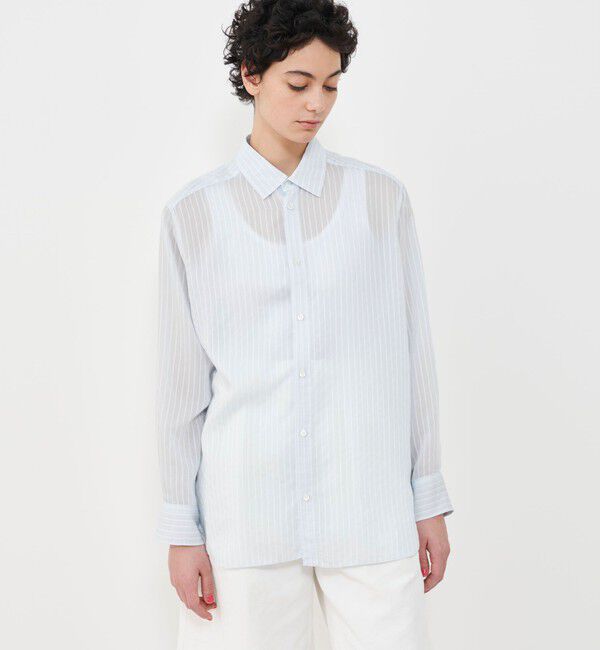 GALERIE VIE「セルロースシルクブロード リラックスシャツ」|シャツ・ブラウス|