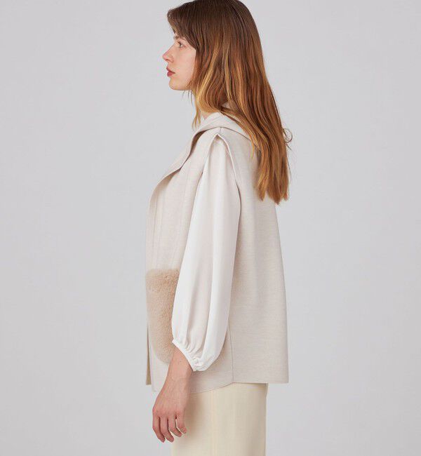 Ballsey「ウールポリエステルミラノリブ フーディジレ」|ベスト・ジレ|