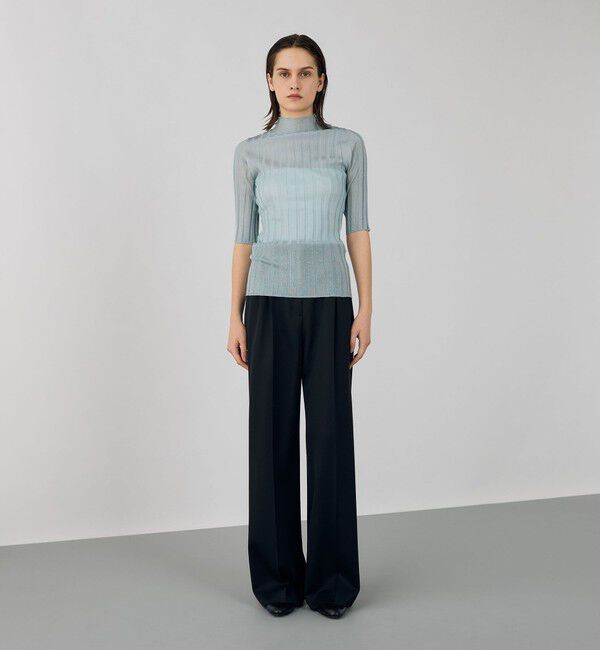 DES PRES「グリッターシアー ハイネックプルオーバー」|ニット・セーター|