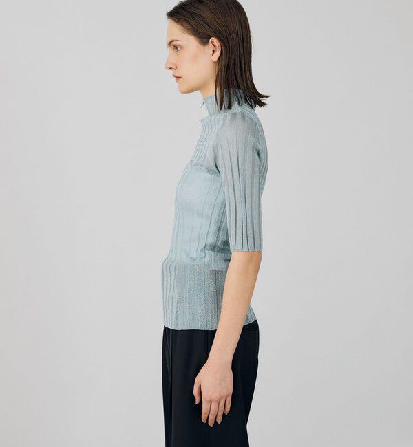 DES PRES「グリッターシアー ハイネックプルオーバー」|ニット・セーター|