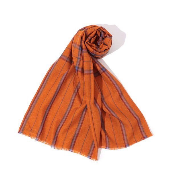 TOMORROWLAND GOODS「denis colomb ストライプ ストール」|ストール|26 オレンジ系