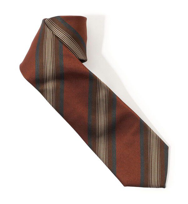 TOMORROWLAND GOODS「TOMORROWLAND シルク レジメンタルネクタイ」|ネクタイ・蝶ネクタイ|48 ダークブラウン系