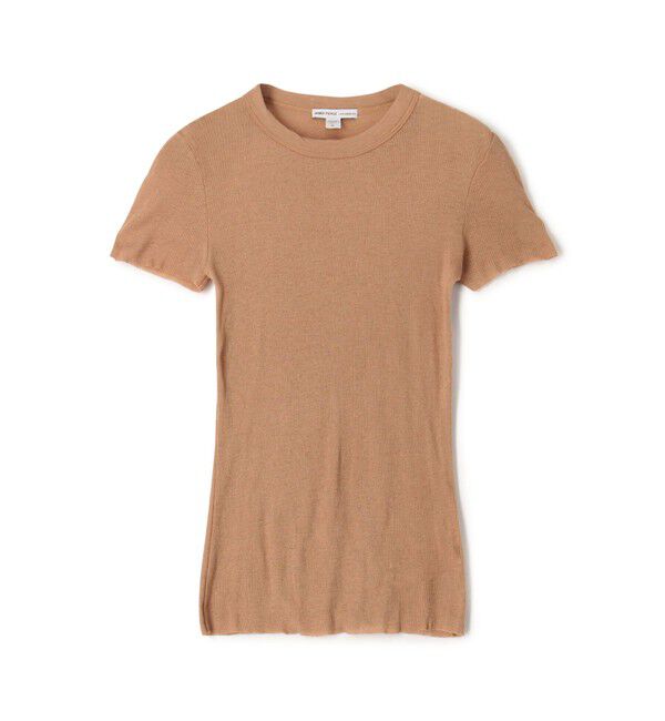 JAMES PERSE「コットンカシミヤブレンドリブ クルーネックTシャツ WVA3978」|Tシャツ・カットソー|41 ベージュ