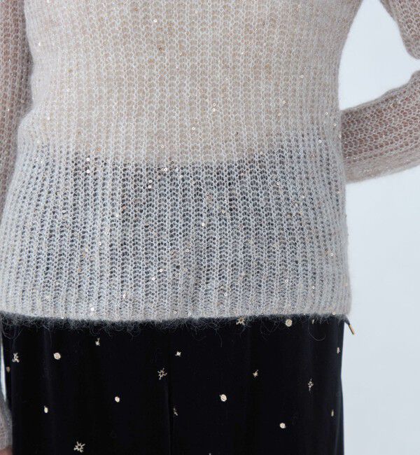 Ballsey「ラメスパンコールモヘヤ クルーネックプルオーバー」|ニット・セーター|