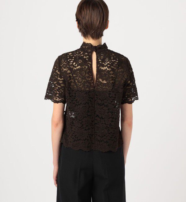 TOMORROWLAND GOODS「BAUM UND PFERDGARTEN MIAH ハーフスリーブレースシャツ」|シャツ・ブラウス|