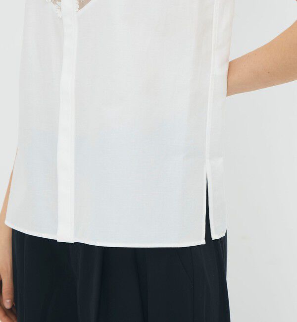 CABaN「フレンチレースコンビ ボザムシャツ」|シャツ・ブラウス|