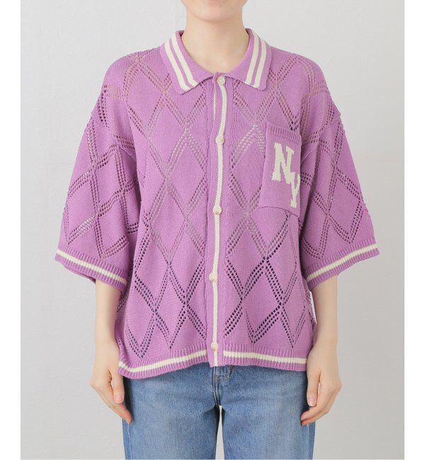 JOINT WORKS「ANNA SUI NYC/クロシェライクシアーニットポロシャツ」|ポロシャツ|