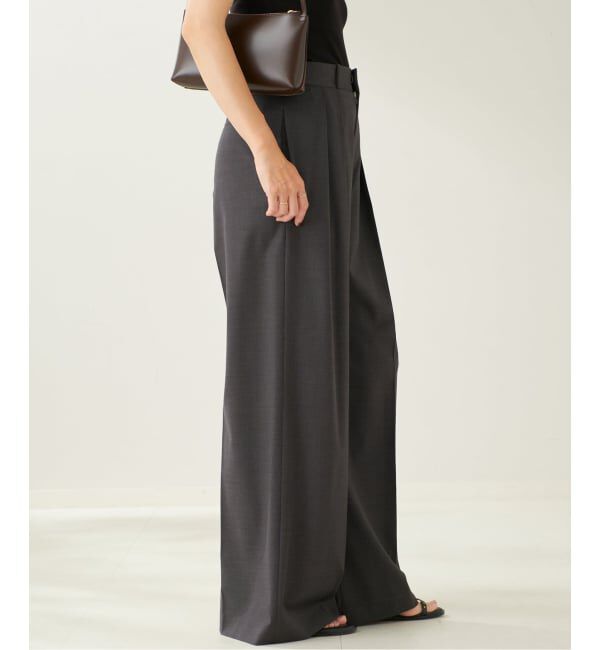 Plage「WO SE 2Tuck Wide パンツ」|スラックス|