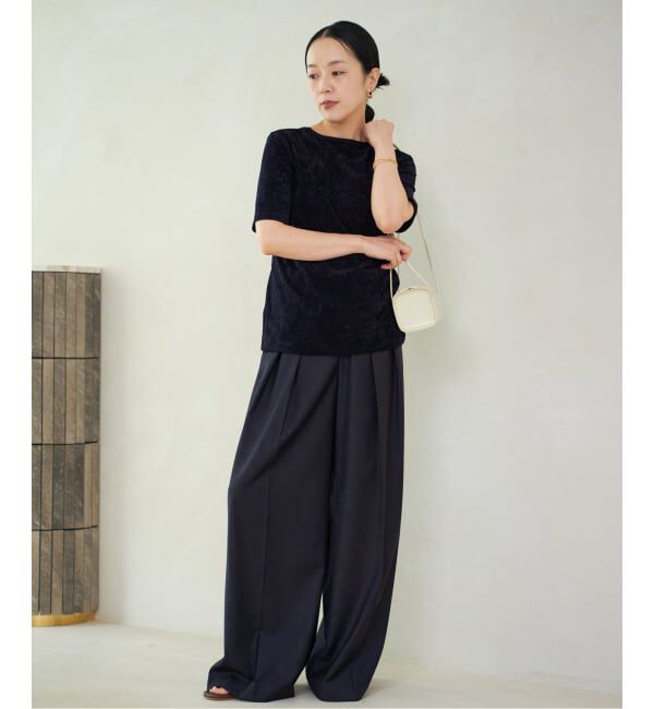 Plage「WO SE 2Tuck Wide パンツ」|スラックス|