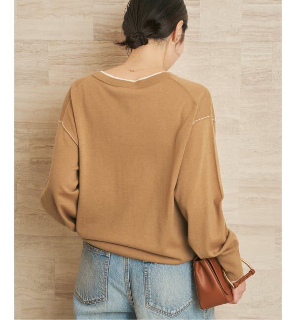 Plage「TWO TONE Vネック カーディガン」|カーディガン|